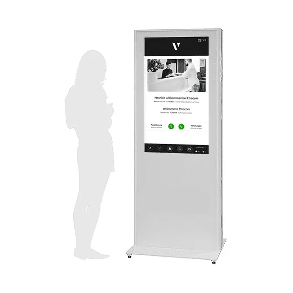 ViPo Stele Basic digitaler Empfangsterminal mit Touchscreen